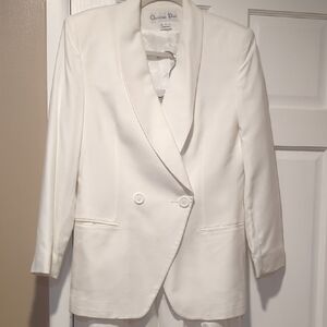 Dior White Pantsuit, Size 6